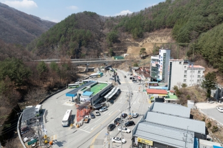 고한·사북공영버스터미널의 택시승강장 정비
